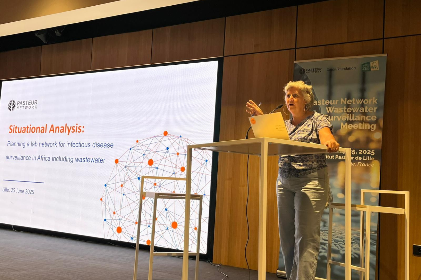 Conférence sur la surveillance des eaux usées lors de la rencontre du Pasteur Network à l’Institut Pasteur de Lille Conférence sur la surveillance des eaux usées lors de la rencontre du Pasteur Network à l’Institut Pasteur de Lille